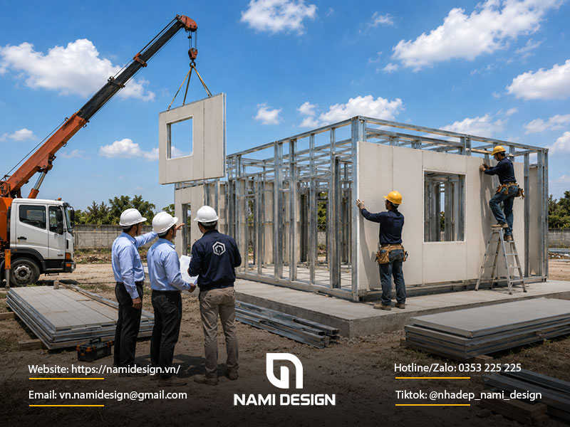 Quy trình giám sát thi công nhà lắp ghép tại NAMI Design
