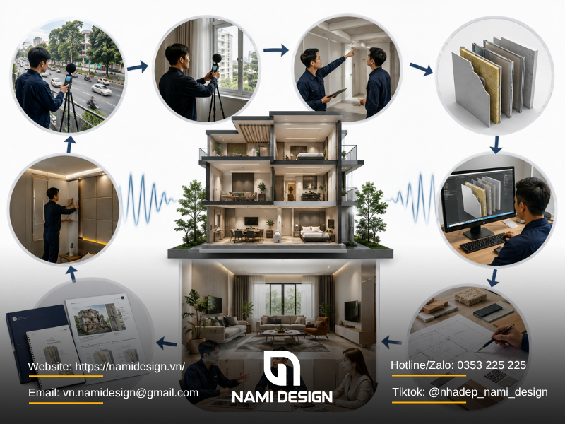 Quy trình khảo sát và đề xuất cách âm tại NAMI Design
