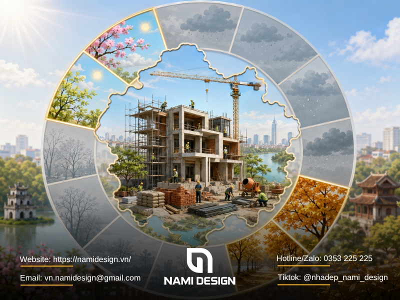 Tại Hà Nội nên xây nhà vào tháng mấy