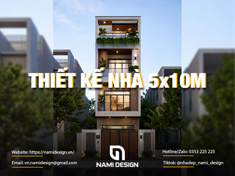 TOP 12 Mẫu Thiết Kế Nhà 5x10m Đẹp Mắt, Hiện Đại Và Bố Trí Hợp Lý