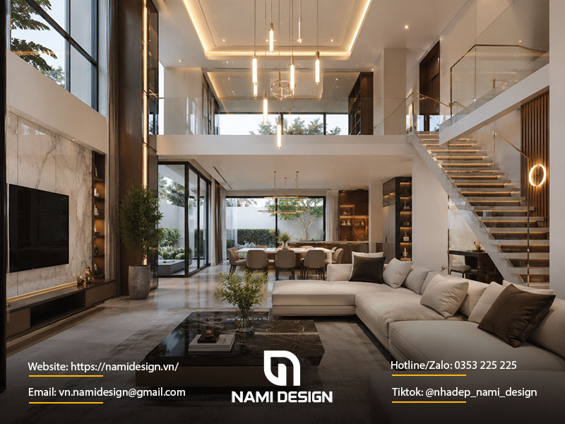Thiết kế nội thất biệt thự xây mới
