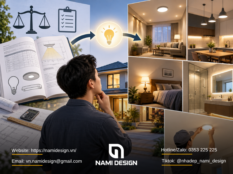 Tiêu chuẩn chiếu sáng nhà ở cần được hiểu và áp dụng thế nào