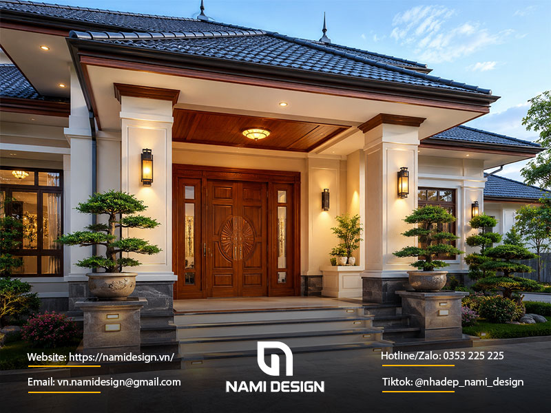Tìm hiểu kích thước sảnh nhà mái Nhật