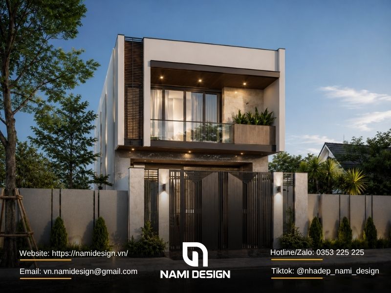 Tổng hợp các thiết kế nhà ống 2 tầng 5x20m