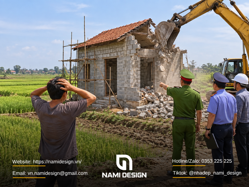 Xây nhà trên đất nông nghiệp trái phép bị xử lý như thế nào