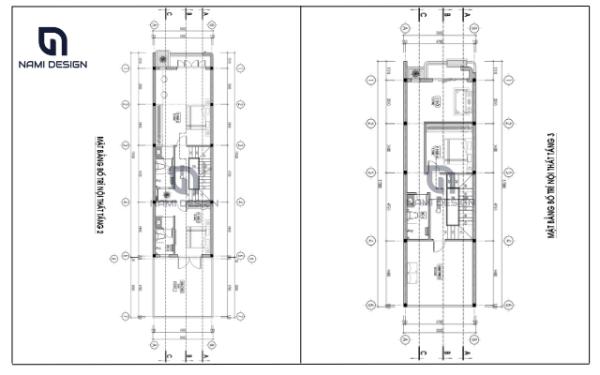 Mặt bằng tầng 2 và 3