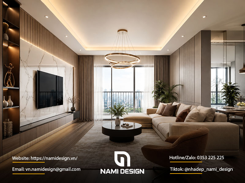 Mẫu thiết kế nội thất phòng khách chung cư