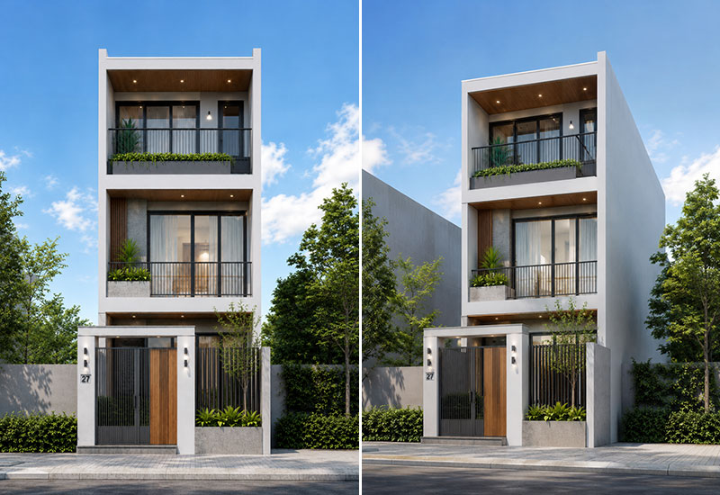 Mẫu nhà 3 tầng 5x10m