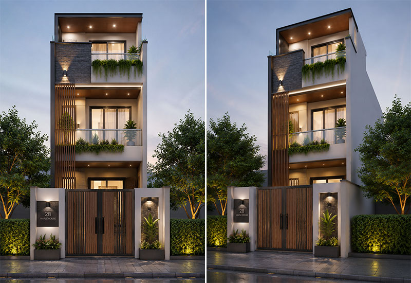 Mẫu nhà 50m2 3 tầng hiện đại