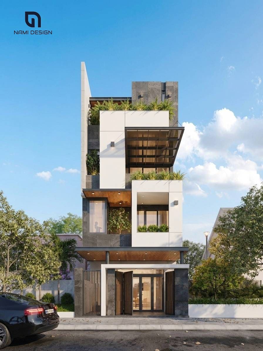 Thiết Kế Nhà ống Kiến Trúc Xanh Hiện đại