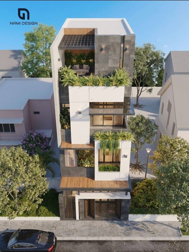 Thiết Kế Nhà ống Kiến Trúc Xanh Hiện đại