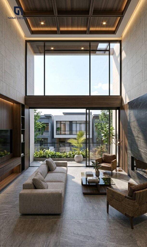 Thiết Kế Nhà Phố 3 Tầng 1 Tum Hiện đại