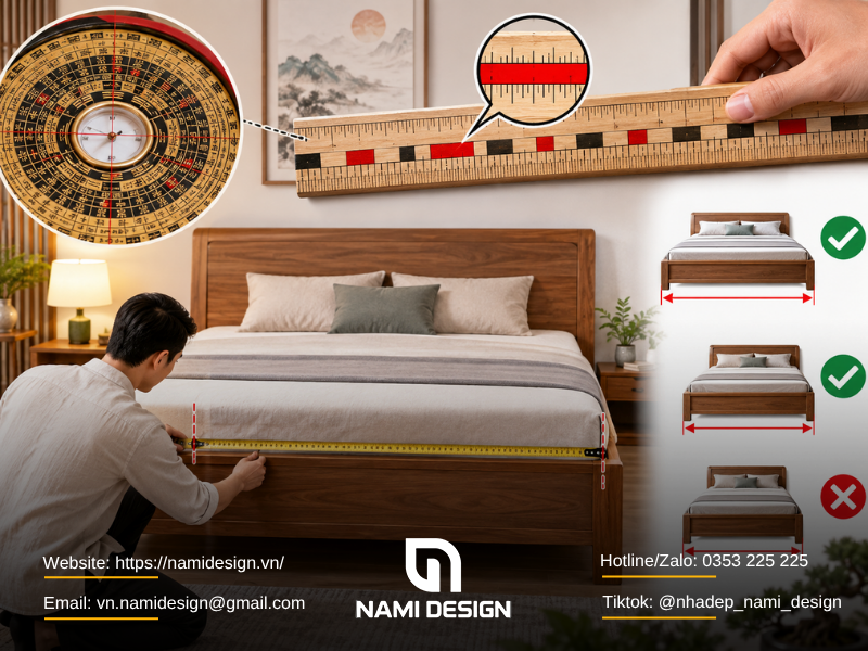 Cách chọn kích thước giường ngủ theo thước Lỗ Ban