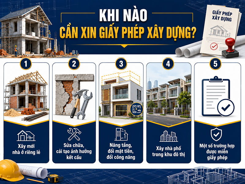 Khi nào cần xin giấy phép xây dựng