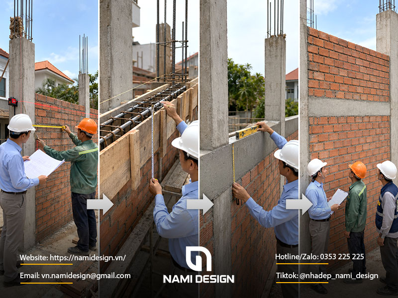 Checklist nghiệm thu giằng tường trước khi đổ bê tông