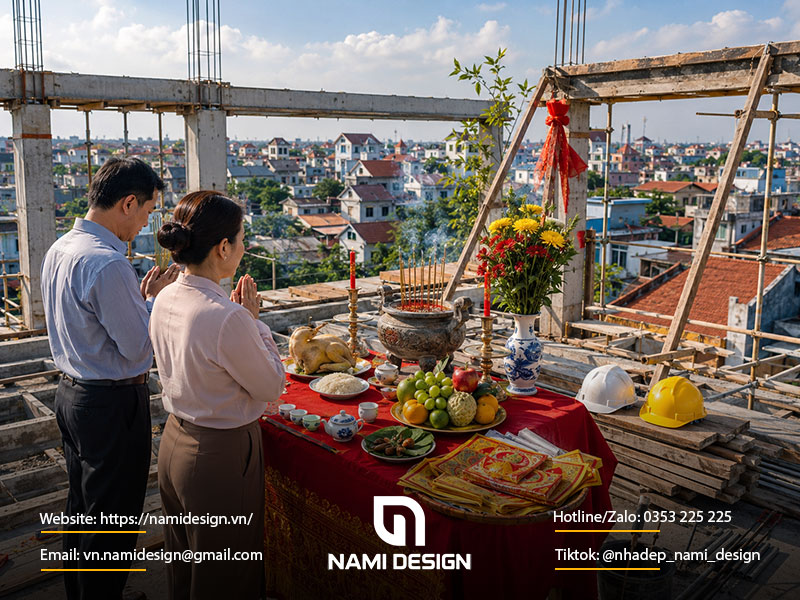 Văn khấn cất nóc nhà đầy đủ