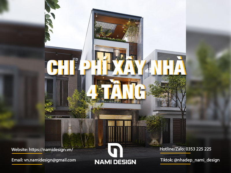 Chi phí xây nhà 4 tầng