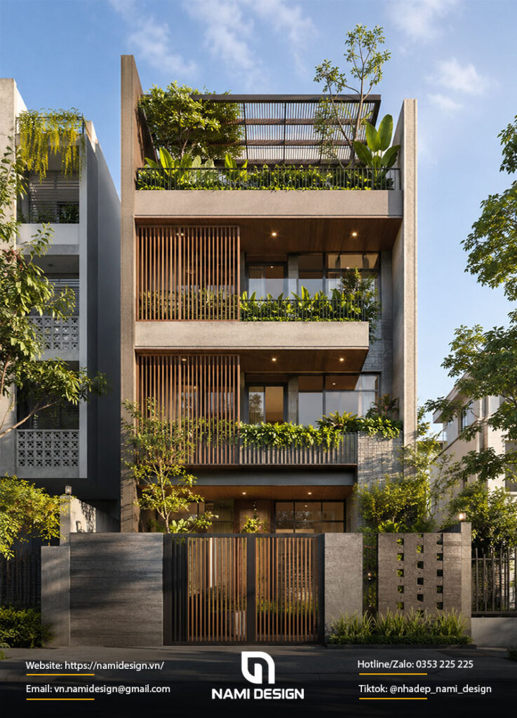 Dự án nhà phố Modern Tropical 4 tầng