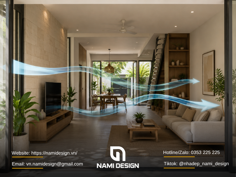 Giảm vách ngăn kín trên đường đi của gió