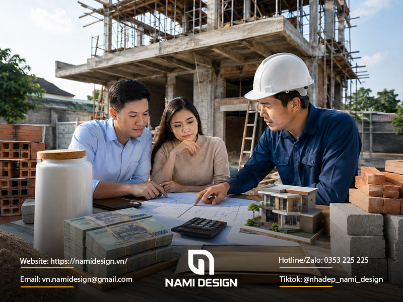 Nên dự phòng bao nhiêu tiền để tránh bị động khi xây nhà