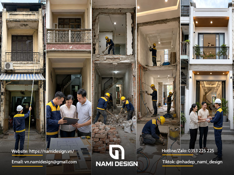 Quy trình cải tạo nhà cùng NAMI
