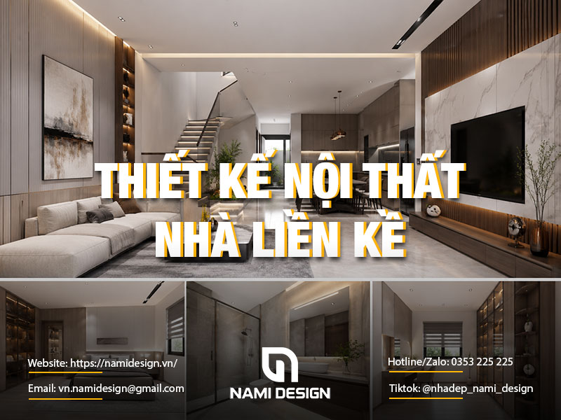 Thiết kế nội thất nhà liền kề