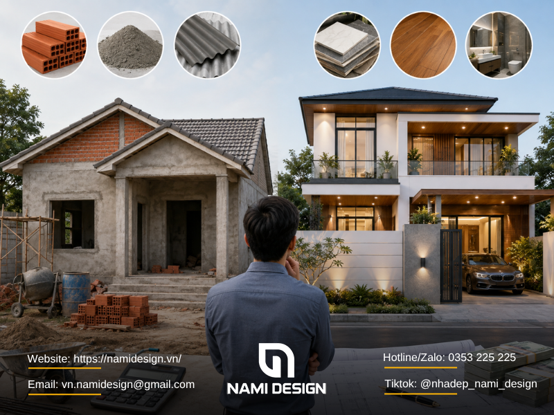 Vì sao cùng diện tích nhưng giá xây nhà lại khác nhau