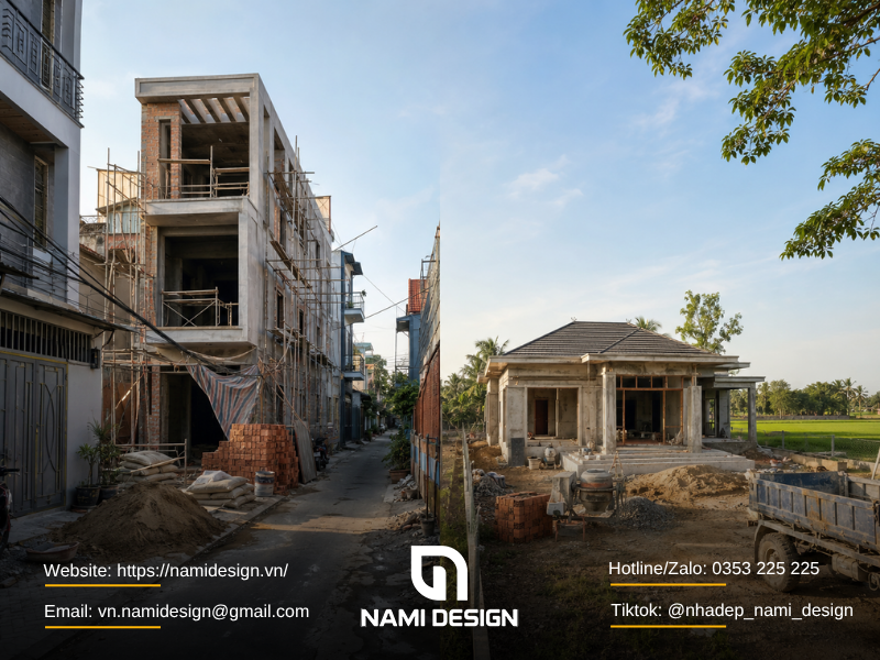 Xây nhà 1 tỷ ở thành phố và nông thôn khác nhau thế nào