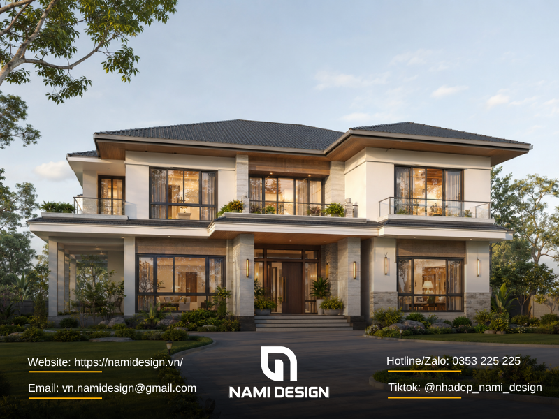 Biệt thự 2 tầng khoảng 140 - 170m2/sàn