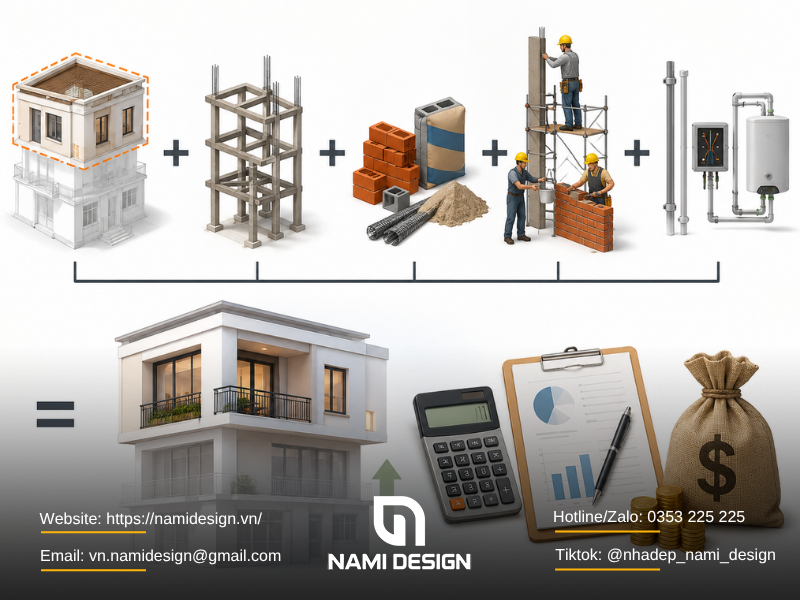 Công thức khái toán chi phí nâng tầng dễ hiểu