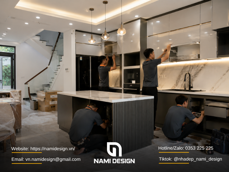 Giai đoạn lắp đặt thiết bị và nội thất