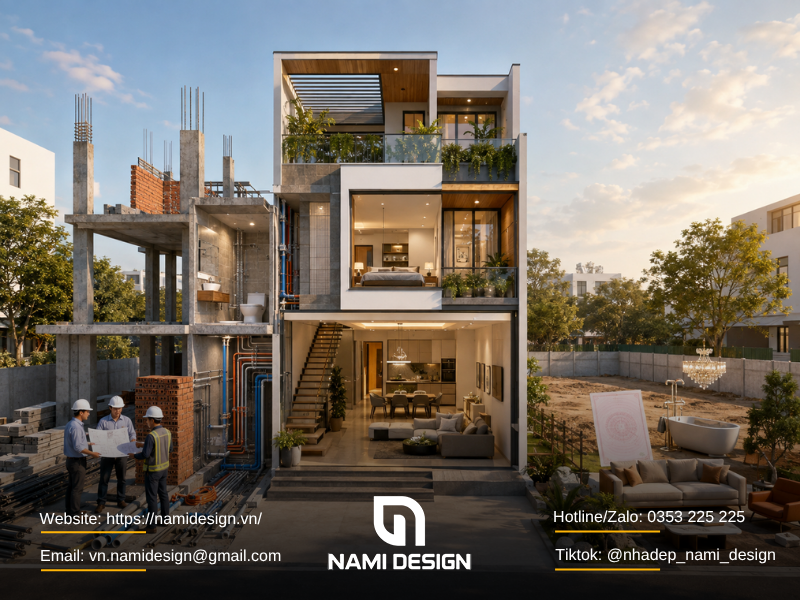 Gói xây nhà trọn gói 3 tỷ bao gồm và chưa bao gồm gì