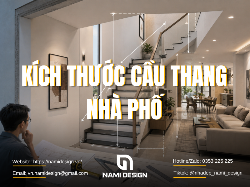 Kích thước cầu thang nhà phố