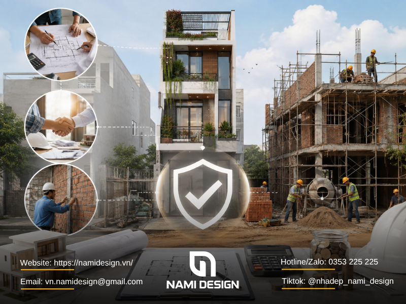 Làm sao hạn chế phát sinh khi thi công nhà phố