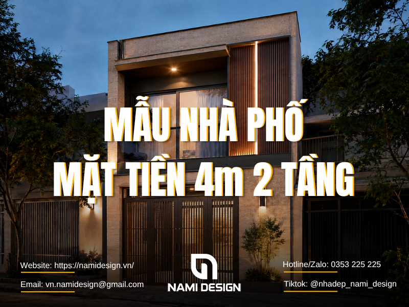 TOP 12 Mẫu Nhà Phố Mặt Tiền 4m 2 Tầng Đẹp, Hiện Đại Và Độc Đáo