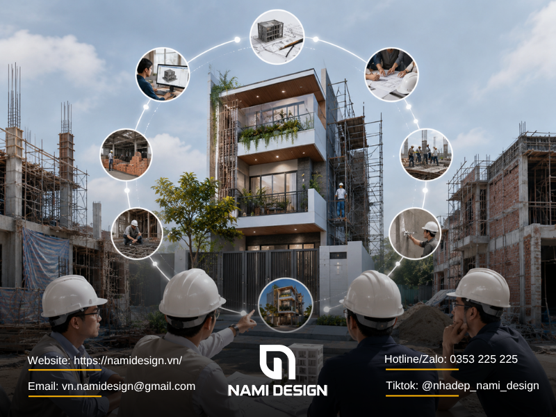 NAMI Design kiểm soát quy trình thi công nhà phố như thế nào