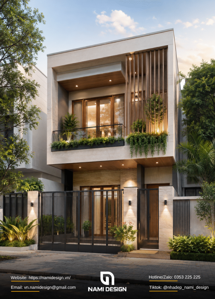 Nhà ống 2 tầng 4 phòng ngủ cho gia đình nhiều thế hệ