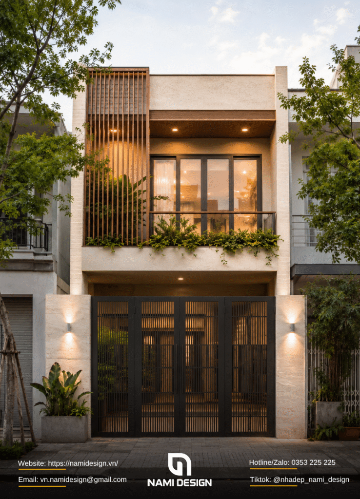 Nhà ống 2 tầng 4x18m bố trí 3 phòng ngủ