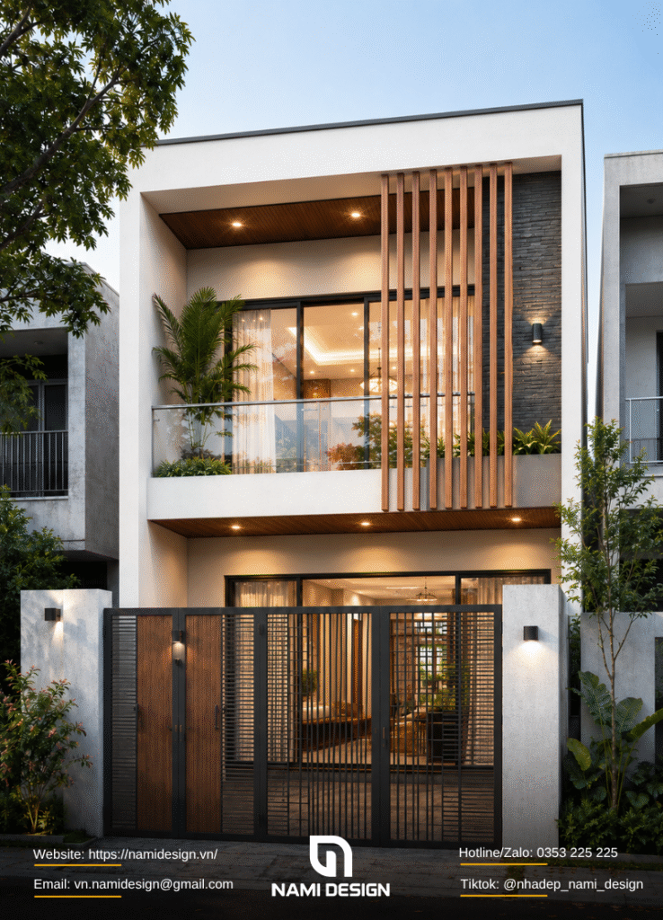 Nhà ống 2 tầng 5x15m hiện đại