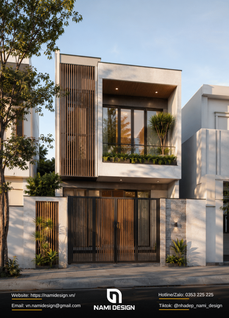 Nhà ống 2 tầng hiện đại