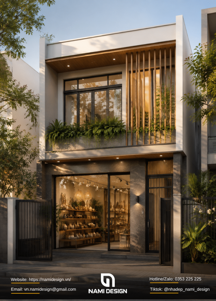 Nhà ống 2 tầng kết hợp kinh doanh