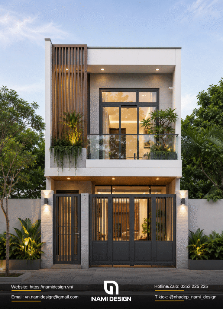 Nhà ống 2 tầng mái bằng