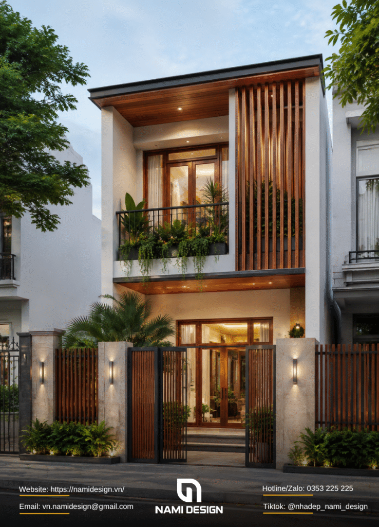 Nhà ống 2 tầng Modern Tropical