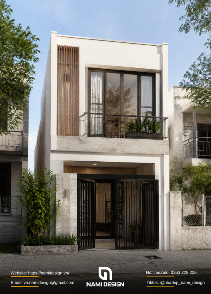 Nhà ống 2 tầng tối giản chi phí để kiểm soát