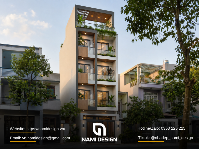 Nhà phố 4-5 tầng trên lô đất nhỏ