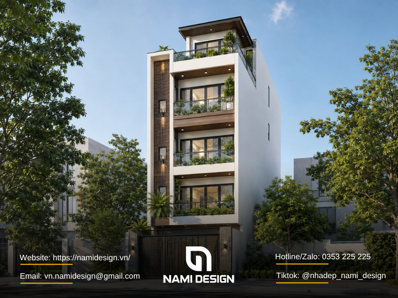 Nhà phố 4 tầng 1 tum