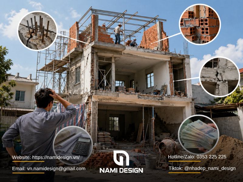 Những lỗi khiến phát sinh chi phí nâng tầng