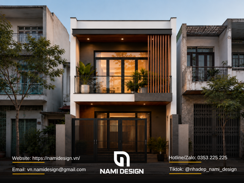 Tổng hợp các mẫu nhà phố mặt tiền 4m 2 tầng