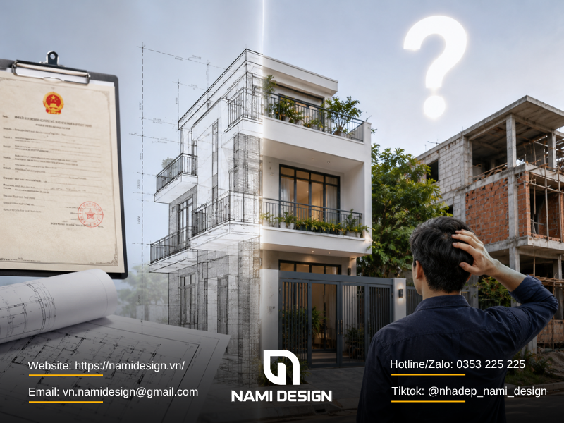 Xây nhà khác giấy phép có hoàn công được không