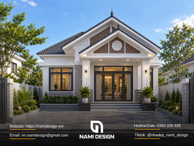 Nhà 1 tầng 5x15m mái Thái